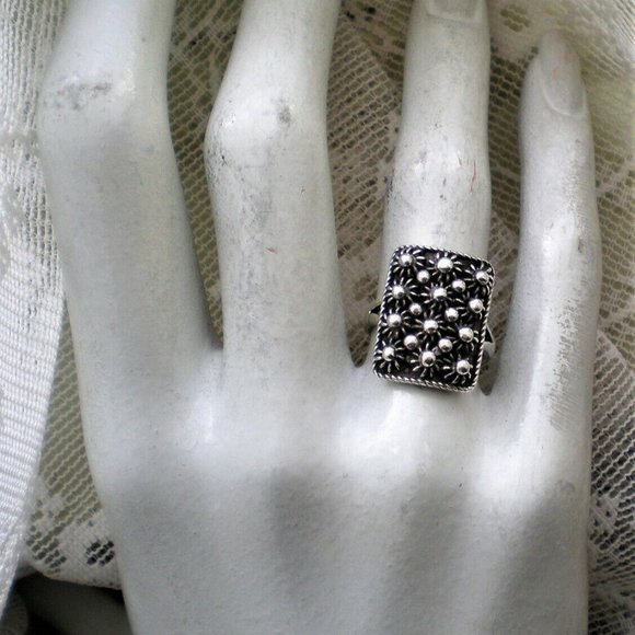 Vintage Russian Soviet USSR Solid Sterling Silver Handmade Custom Made Ring - Picture 8 of 9